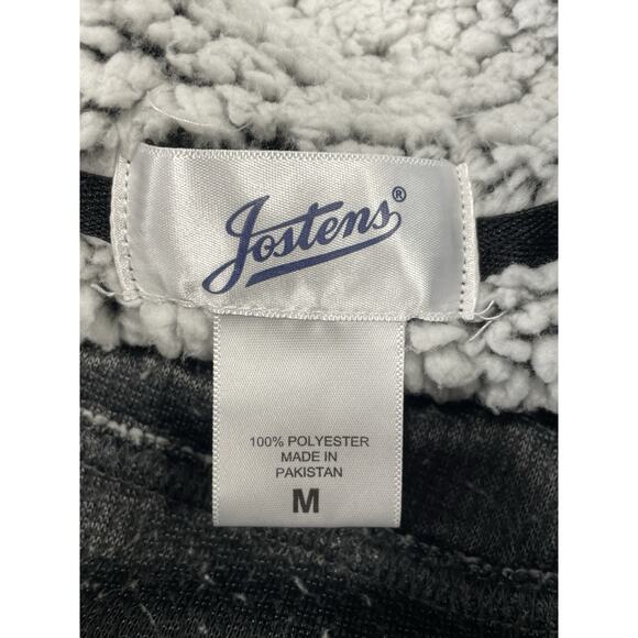 Jostens Fleece Men’s Size Medium Sherpa 1/4 Zip Pullover Sweater Black/White - Picture 7 of 9